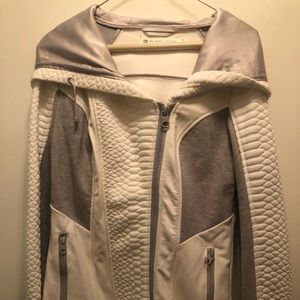 Never worn, feels luxurious. Blanc Noir quilted zip front jacket